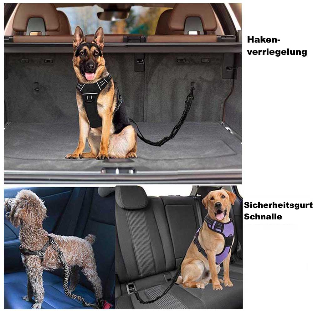 Fellnasen 3-in-1 verbesserter Sicherheitsgurt um Hunde im Auto