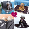 Fellnasen Fleece Hundedecke, personalisiert mit Name, super kuschelig und flauschig - Welt der Fellnasen