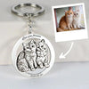 Personalisierte Halskette von deinem Haustier mit Wunschbild, handgefertigt aus Sterling Silber - Welt der Fellnasen