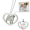 Personalisierte Halskette von deinem Haustier mit Wunschbild, handgefertigt aus Sterling Silber - Welt der Fellnasen