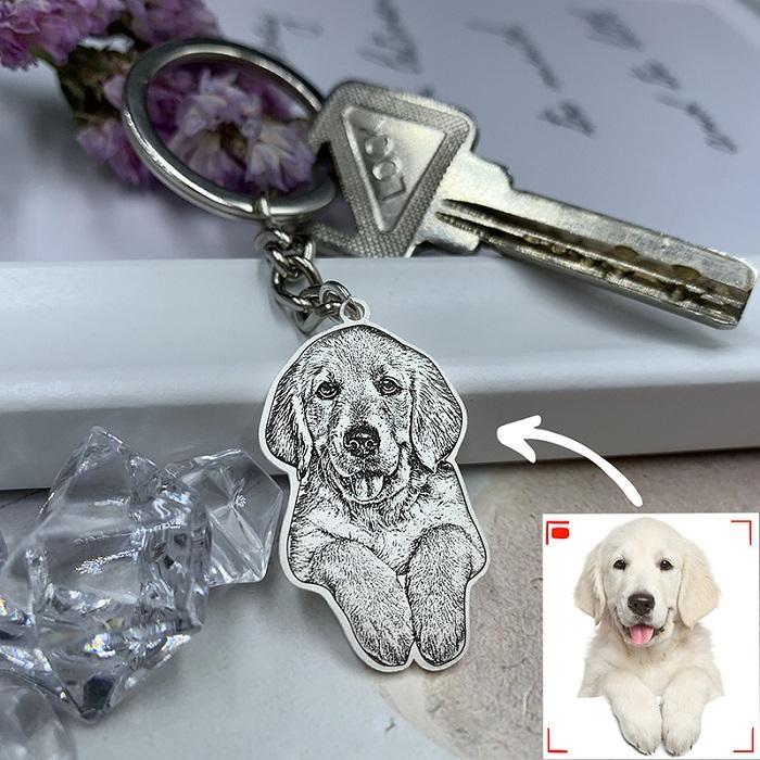 Personalisierter Schlüsselanhänger von deinem Haustier mit Wunschbild